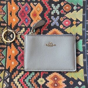 Coach Blue Gray Keychain Wallet
